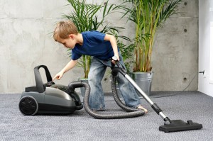 boy with vacuum